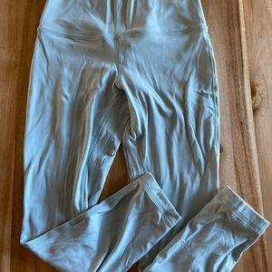 Lululemon aqua cropped leggings, size 8